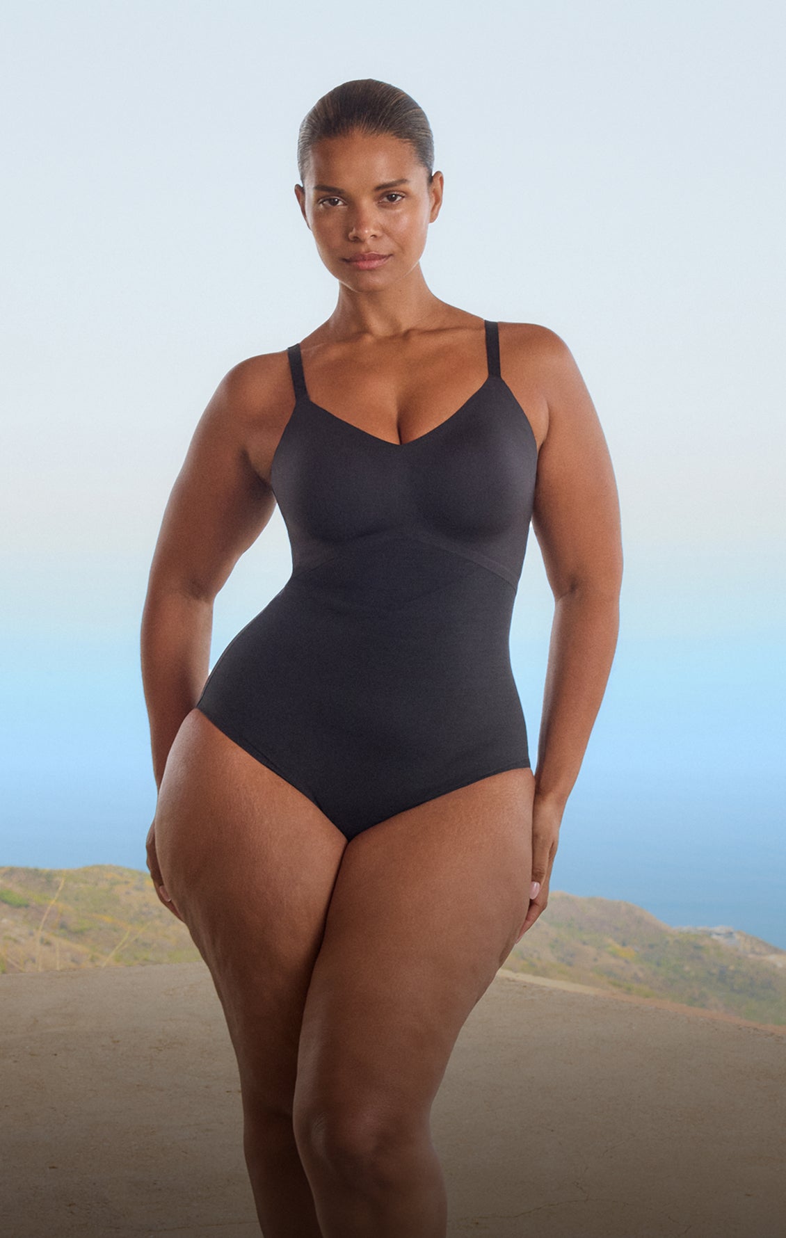 Model wearing a Cami Bodysuit